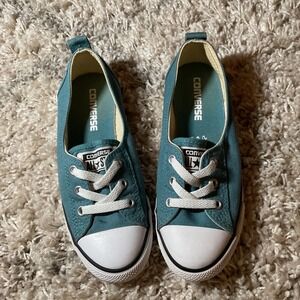 Converse Chuck Taylor All Star Teal Canvas Sneakers Women US 6